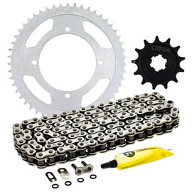 NICHE Drive Sprocket Chain Combo for Kawasaki KLX140RL Front 13 Rear 51 Tooth 428 O-Ring 126 Links