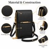 Touchscreen Phone Crossbody Bag for Women – Sequined PU Wallet