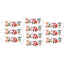 Nasogastric or Oxygen Tube precut Adhesive Tape Owl & Fox Theme x 10 Pack. (Right Side)
