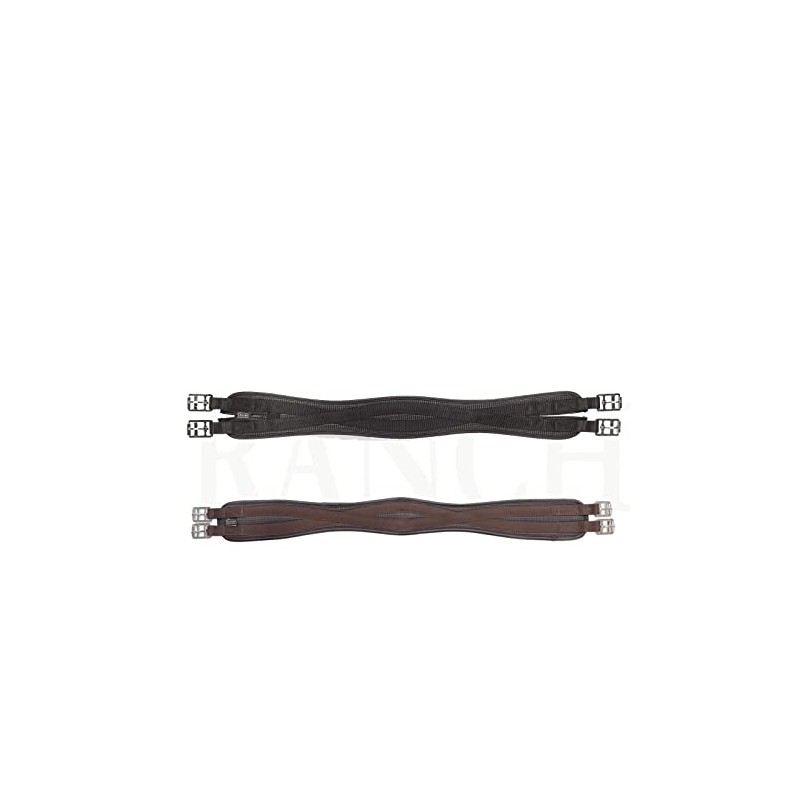 ANTI-CHAFE CONTOUR GIRTH HORSE TACK SADDLE STRAP [BROWN] [42"]