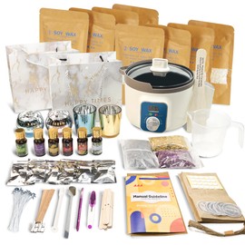 LFISGNN DIY Complete Candle Making Kit with Smart Wax Melter, Candle Making Supplies and Packaging Supplies Full-Set Kit for Making Candles for Art & Craft