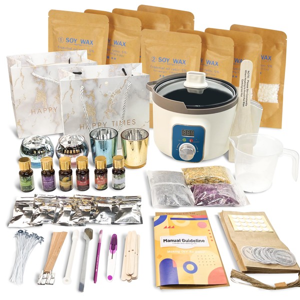 LFISGNN DIY Complete Candle Making Kit with Smart Wax Melter,