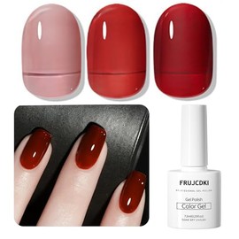 Esmalte de Uñas de Gel Rosa Nude Esmalte de Uñas de Gel de Color Neutro Natural Translúcido Soak Off U V Gel Nails for Valentine Nail Art French...   
