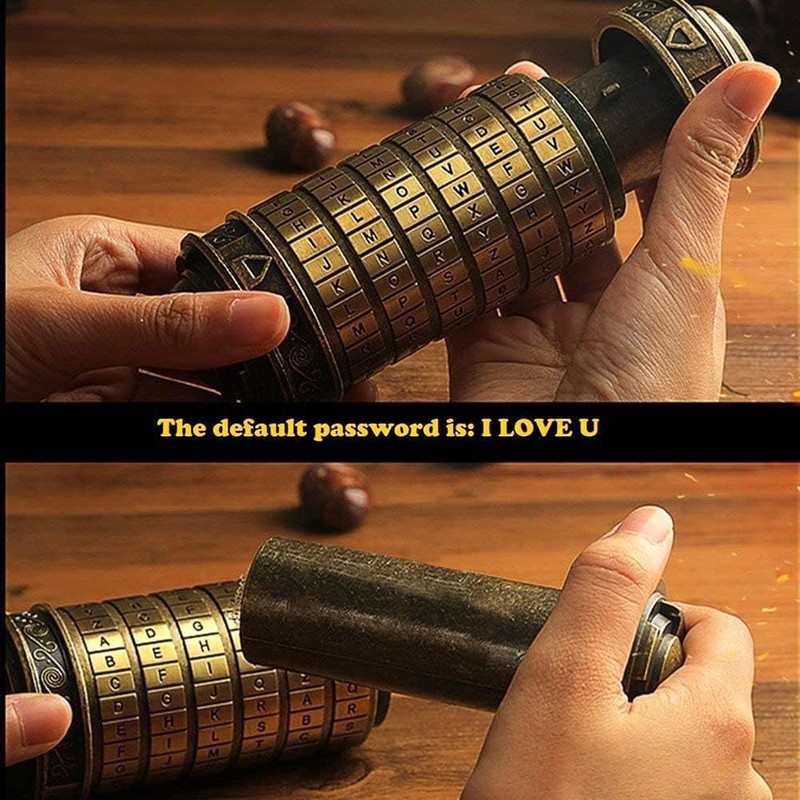 Unique Valentines Gift Cryptex Da Vinci Code Mini Cryptex Lock