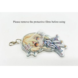 YJacuing Genshin Impact Cute Acrylic Keychain Figure, Multicolor, Medium
