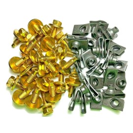 Retro-Motive 5/16 Body Bolts & U-Nut Clips Ford Lincoln Mercury (25 Each) #1591 (1054/19)BB