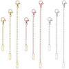 DILUSILK 9 Pcs Chain Extender for Necklace,Necklace Extender Gold,Silver Chain