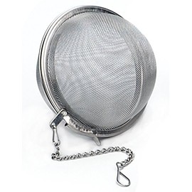 RSVP International Endurance Collection Mesh Loose Leaf Tea Strainer/Infuser Ball, 18/8 Stainless Steel and Dishwasher Safe, 3-Inch Diameter