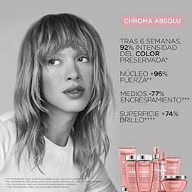 KRASTASE Chroma Absolute Respect  Shampoo hidratante para cabello teido y sensibilizado o daado con grosor de fino a medio, ayuda a preservar y a...  