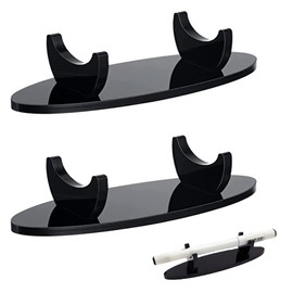 Hezhou Pack of 2 Desk Pen Holder Organiser Acrylic Pen Holder Display Stand Pen Stand Fountain Pen Display Rack Desk Organiser Pen Holder for Pen Shops and Home Desks