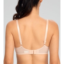 Lemorosy Women's Balconette Bra Push Up Lightly Padded Wide Straps Underwire Bra(Beige,40B)