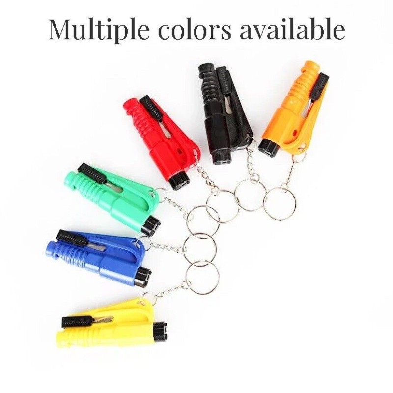 Unbranded Purple 3-in-One Safety Keychain Car Window Glass Breaker/Seatbe