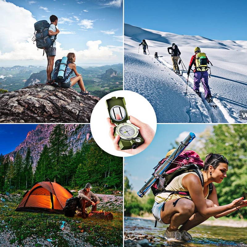 Gvolatee Compass Military Marching Compass with Bag for Camping, Hiking,