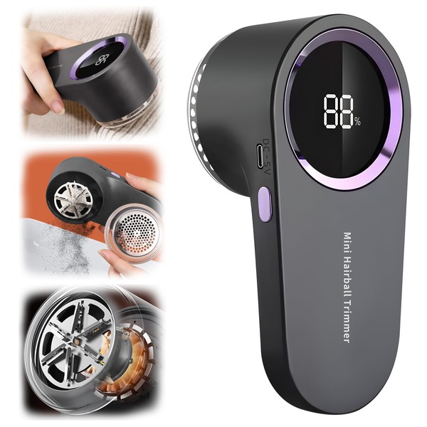 Fabric Shaver,Lint Shaver,Lint Remover Rechargeable with 6 Leaf Blades,Electric Portable