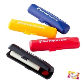 Made in Japan (Convenient to Carry) Stamp Case 3.5 inches (8.8 cm) with Vermil, Stamp Holder, Stamp Holder, Hanko Storage, 4 Color Assortment, Set of 2