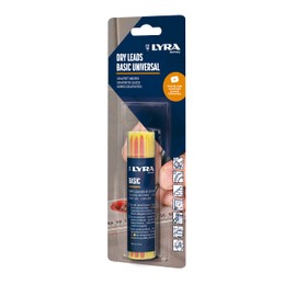 LYRA Dry Leads Basic Universal Refills, Round, Lead 2.8 x 2.8 x 100 mm, Blister Pack, Assorted Colours