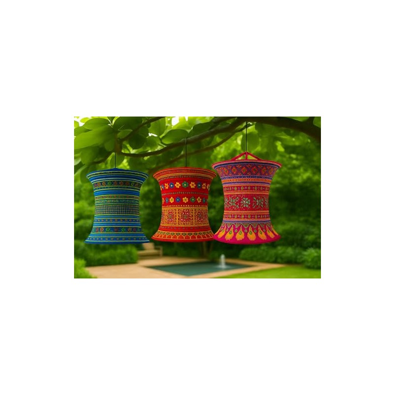 Asian Fabric Lanterns Ethnic Style Lanterns Handmade Vietnamese Lapions Wedding
