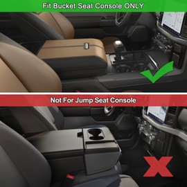 PIMCAR PIMCAR Center Console Organizer for Ford F150 2021-2025, F150 Lightning 2022-2025 Armrest Storage Tray Accessories ABS Plastic (Work Great with The Factory Tray)-One Tray