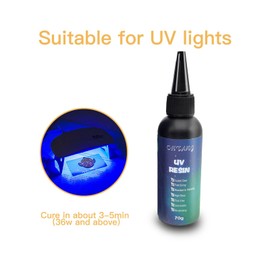 UV Resin 70 g Crystal Clear, UV Curing, DIY Art Pendants, Earrings, Necklaces, Bracelets, Epoxy Resin Accessories, UV Glue, UV Resin for Jewellery Making