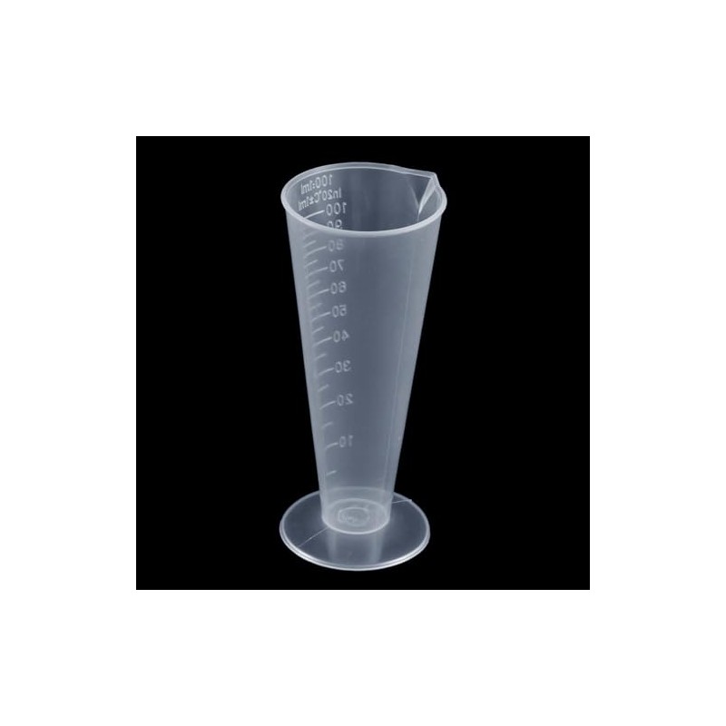 RUIAN Conical Measure Cup 100ml Capacity Cone Shape Translucent Plastic