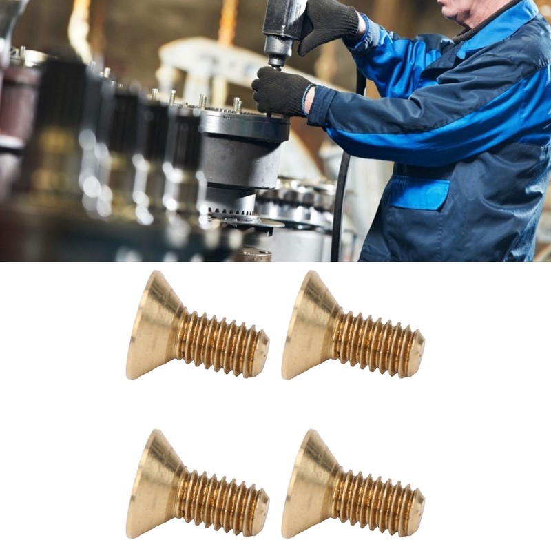 50Pcs Flat Hex Socket Screw Copper Countersunk Head Fastener Hardware