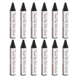 PATIKIL Furniture Markers Touch Up, 12 Pcs Wax Wood Filler Sticks Furniture Repair Crayons for Scratches, Wood Floor, Holes, Tables, Black