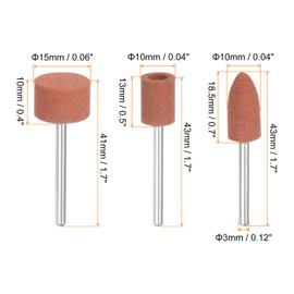 QUARKZMAN 18 Stück montierte Schleifkopfräder Set, 10/15mm Metallschleifer-Bits mit Schaft für Drehwerkzeuge, Metallbearbeitung und Gravur, Braun