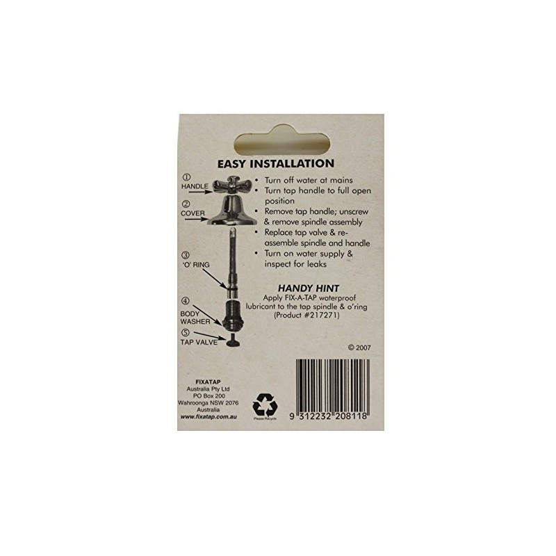 Fix-A-Tap Nylon Tap Valves, 13 mm (Pack of 8)