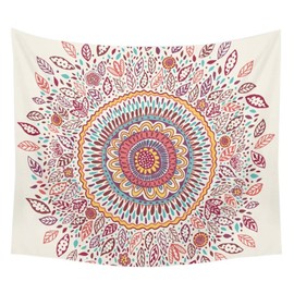 Goldbeing Indian Tapestry, Wall Hanging, Mandala Cloth, Tapestry, Goa, India, Hippie, Boho Style, as Decorative Cloth/Bedspread, Indian Oriental Psychedelic (203 x 153 cm, Style 3)