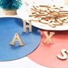 LiQunSweet 100 Pcs 0.8-Inch Paintable Wooden Pendant Capital Letters Alphabet