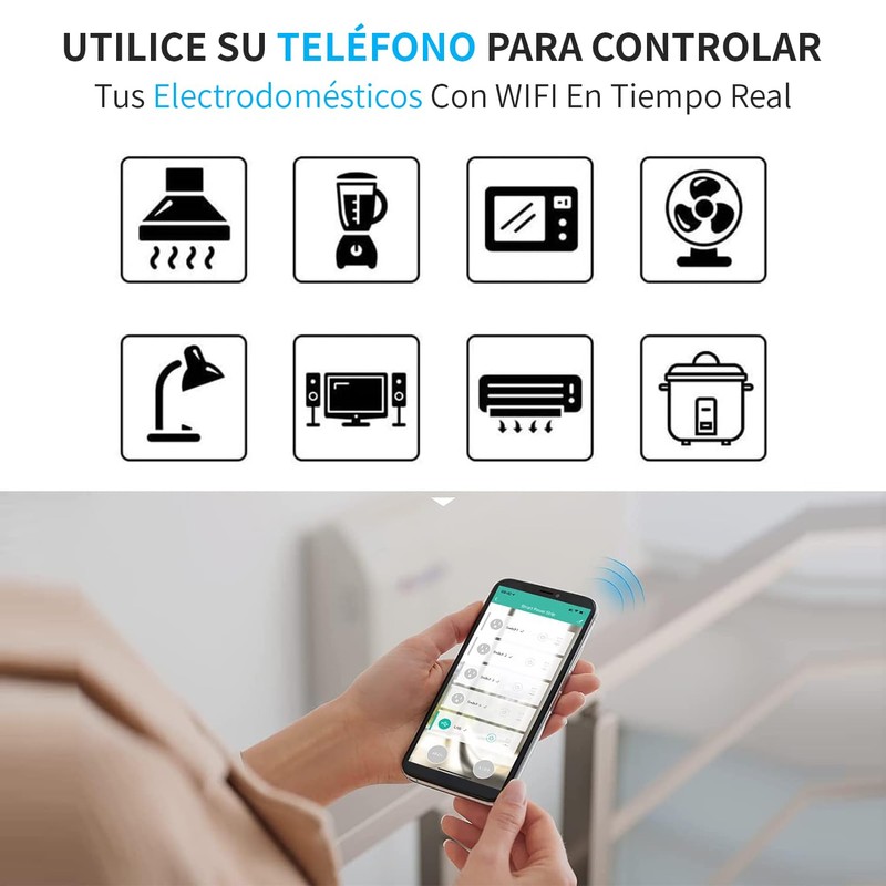NOVAKA Contacto Duplex, Enchufe Inteligente con Conexión Wifi, Enchufes Contacto