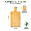 Bamboo Cutting Board for Kitchen Prep – Built-In Handle with