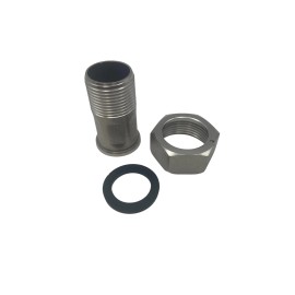 DAE C-75s 1/2" Lead Free Stainless Steel Coupling, 3/4" Male NPT, 1" Female NPSM