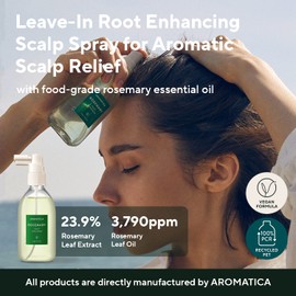 AROMATICA Rosemary Scalp Strengthening Duo Set - Scalp Nourishing with Food-graded Rosemary Oil – Relieves Itchy, Dry, Flaky Scalp - Free from Sulfate, Silicone, and Paraben
