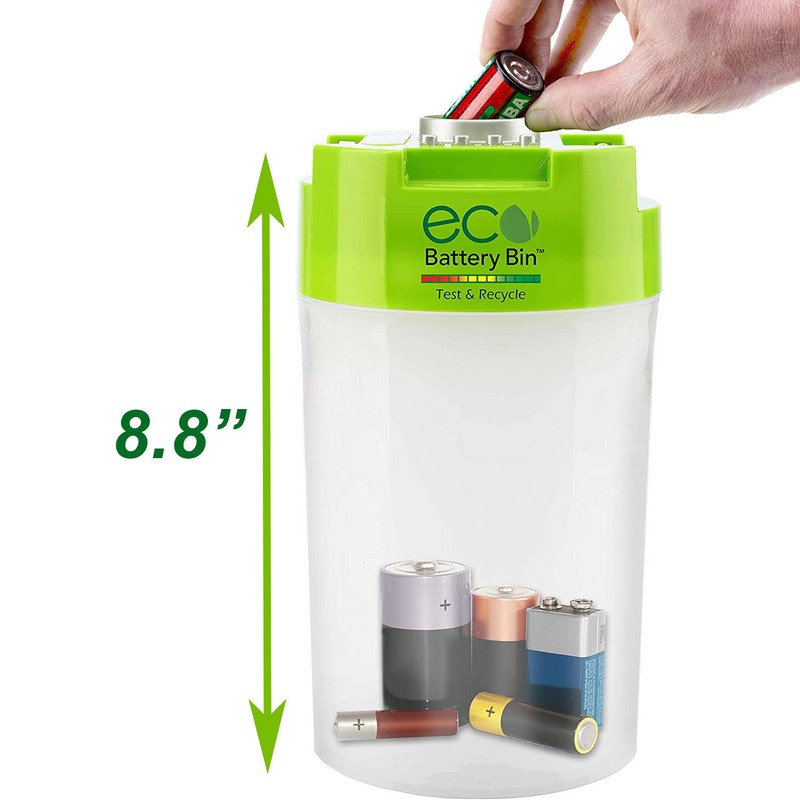 ECO Battery Bin - Test, Store & Recycle AA, AAA,