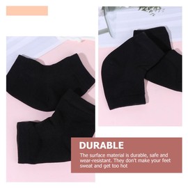 FRCOLOR 2 Pairs Toeless Moisturizing Socks Gel Heel Protection Elastic for Men Women Cracked Heel Socks