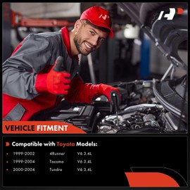 A-Premium Set of 6 Fuel Injectors Compatible with Toyota Tacoma, Tundra, 4Runner 1999 2000 2001 2002 2003 2004, V6 3.4L, Naturally Aspirated, Replace# 2320962040