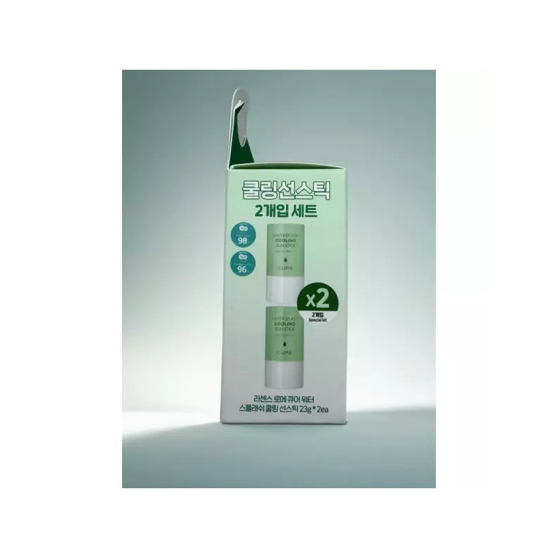 Kimjeongmun Aloe 김정문 큐어 워터 스플래쉬 쿨링 선스틱 23g 2개