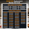 W11517331 Replacement Knobs for Whirlpool Stove WEC310S0LS1, WEE515S0LZ1, WEC310S0LS2, WEE515S0LS1
