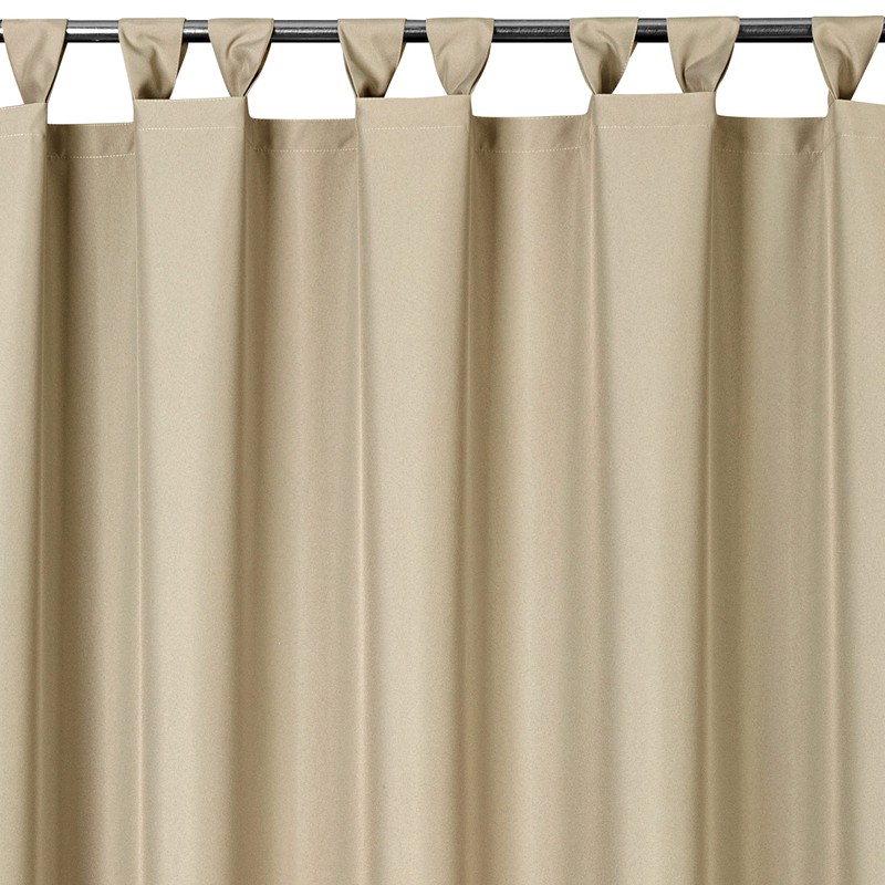 Eurofirany Garden Outdoor Curtain with Tab-Top Curtain with Removable Loops,