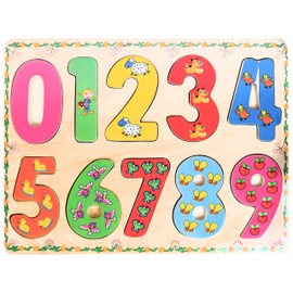 Les Zamibois 052461 Jigsaw Puzzle 52553 30 cm Wooden Numbers for Age 24 Months, Wood
