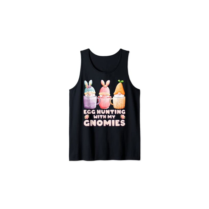 Easter egg hunt, Easter gnome with bunny ears Tank Top