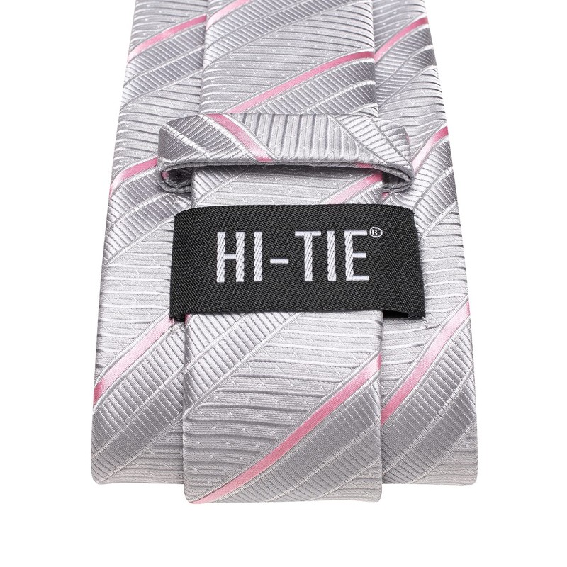 Hi-Tie Classic Mens Silk Ties Set 4 PCS Necktie Pocket