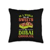 Dubai Chocolate Throw Pillow