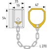 ABUS 215407 Lockable Door Handle Chain Type SK89 Silver