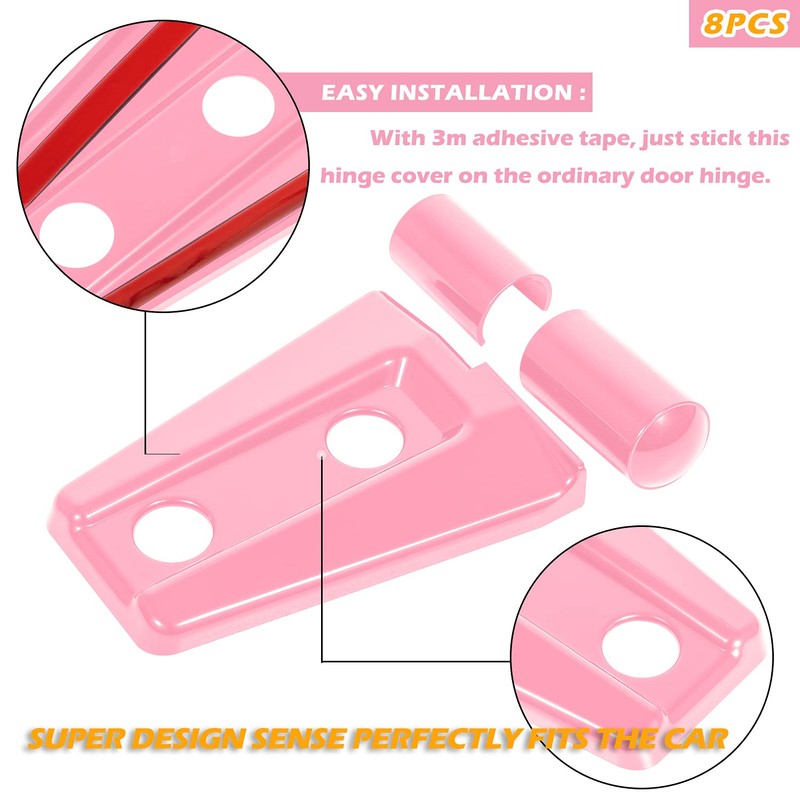 Pink Door Hinge Cover Trim Exterior Accessories for 2007-2018 Jeep