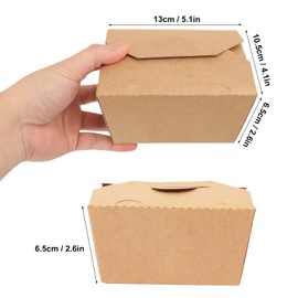 IHDYPPEW 120 Pack 28 oz Cardboard Food Containers, Brown Take out Boxes, To Go Boxes for Food, Paper Food Containers For Food Delivery and Takeaway, Party and Catering Needs, Microwaveable