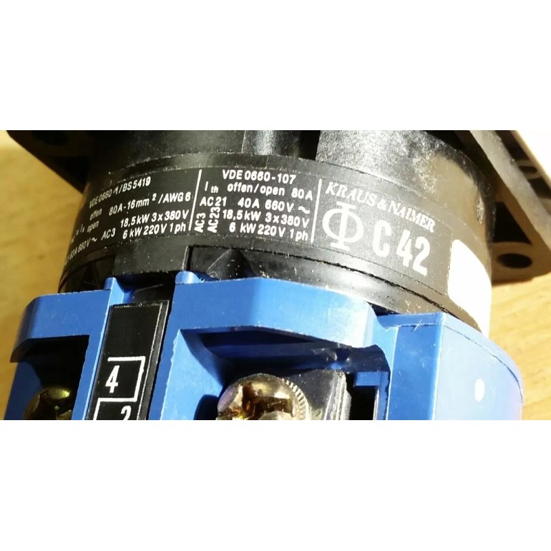 Kraus & Naimer C42 A220 2 Position Selector Switch ONAN