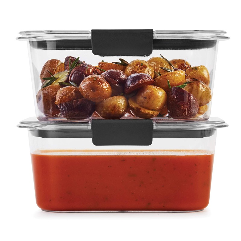 Rubbermaid Brilliance BPA-Free Food Storage Containers, Medium Deep, 4.7 Cup,