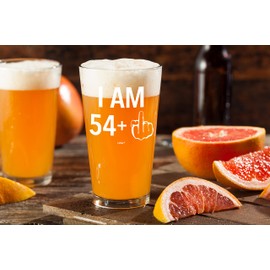 55th Birthday Gifts Beer Glass Men Women | 1970 Birthday Gift for Man Woman turning 55 | Funny 55 th Party Supplies Decorations Ideas | Fifty Five Year Old Bday | 55 Middle Finger Gag Pint Presents